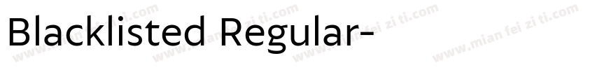 Blacklisted Regular字体转换